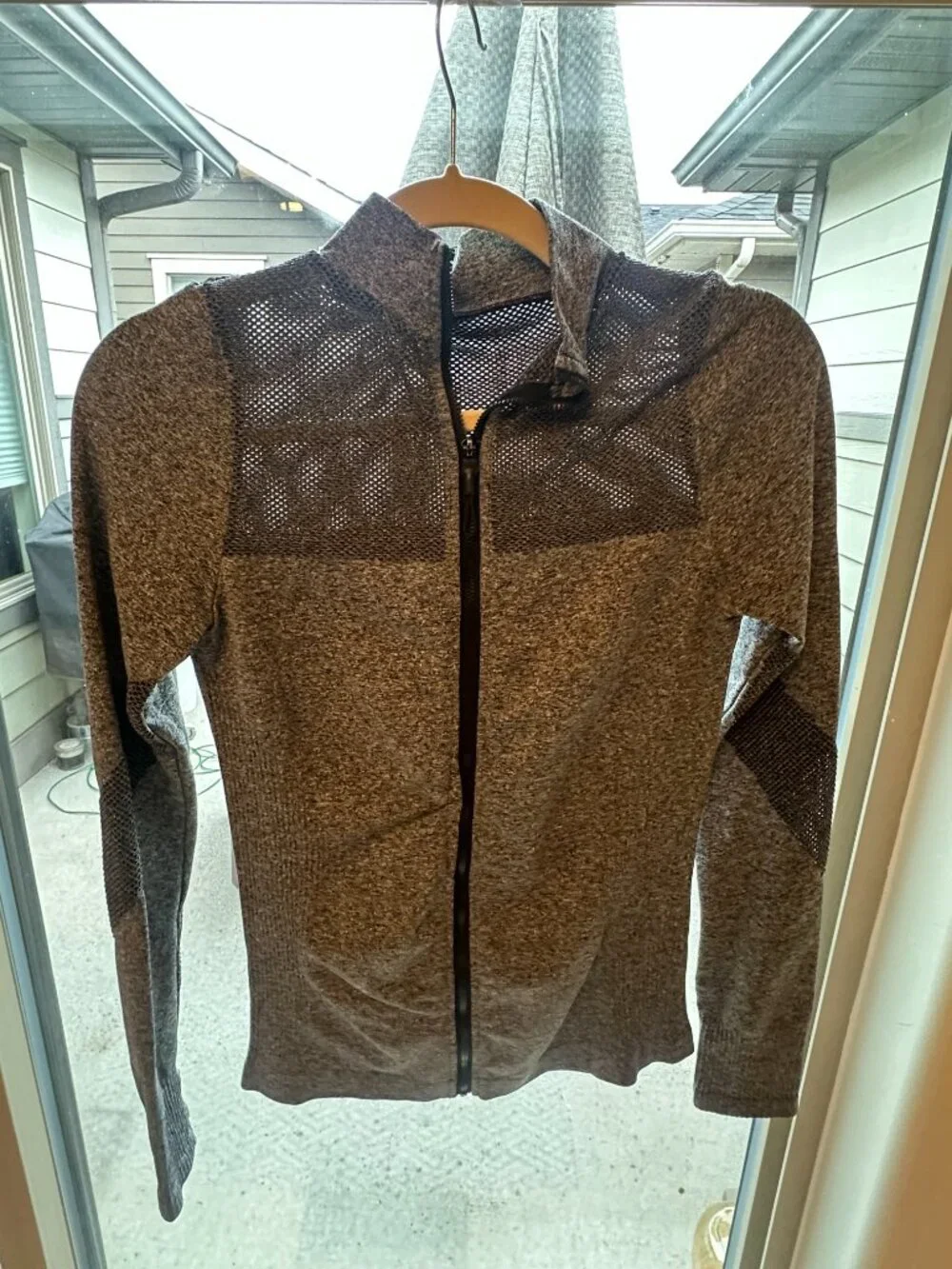 C&C California Gray Seamless Moto Zip-Up Mesh Track Jacket Small